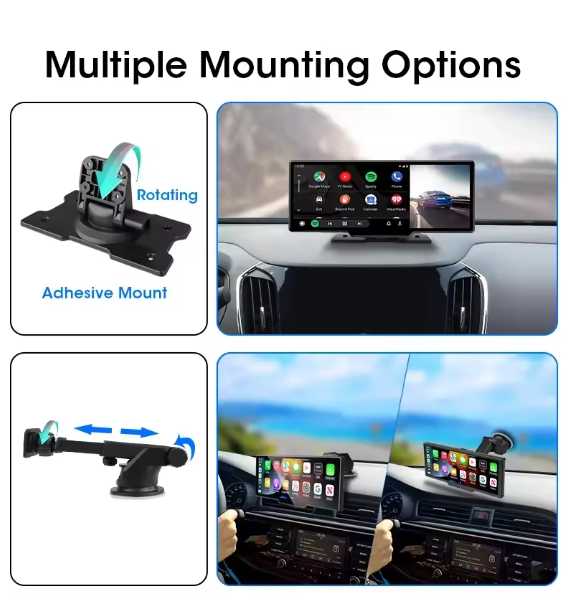 10.26 Inch DashTekk™ 4K Dashcam Wireless Multimedia Carplay