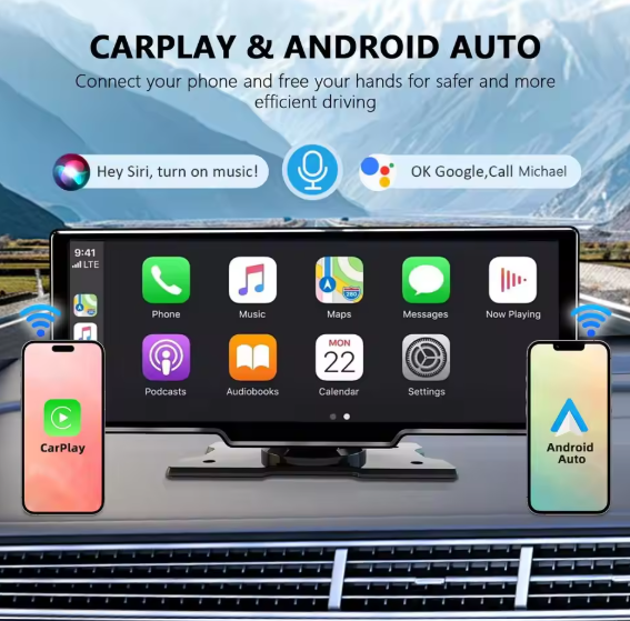 DashTekk™ Car Monitor Wireless Carplay HD