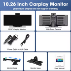 10.26 Inch DashTekk™ 4K Dashcam Wireless Multimedia Carplay